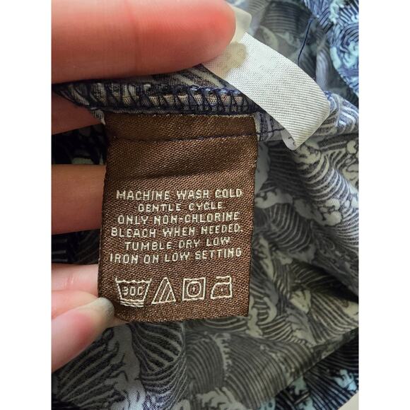 Cooke Street Hawaiian Islands blue wave short sleeve button down shirt 2XL - Picture 10 of 10